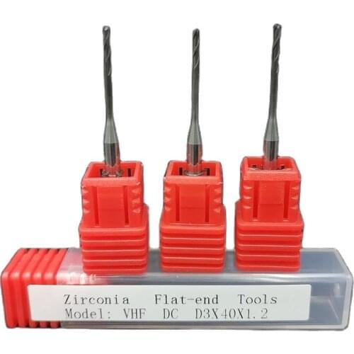 Diamond Coating Zirconia Flat-end Milling Burs For VHF CAD CAM Dental Milling Machine K5 S1 S2 Laboratory Cutting Tools