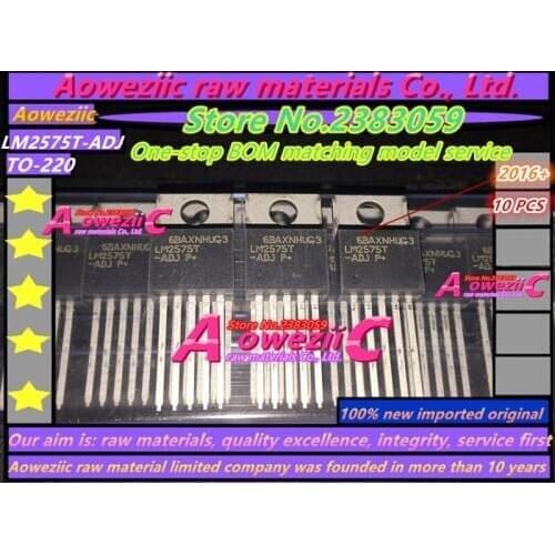 Aoweziic 2016+ 100% new imported original LM2575T-ADJ LM2575T LM2575 TO220-5 Switched voltage regulator 1A