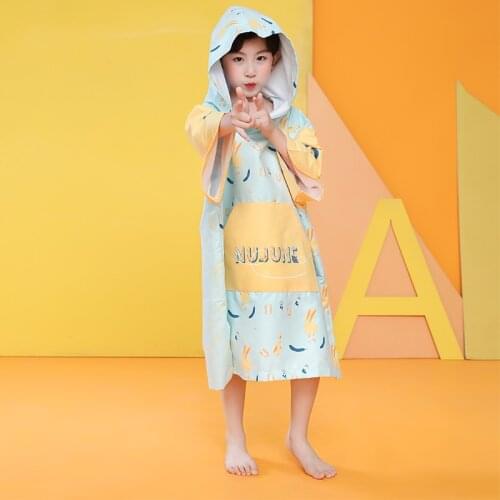 Nu-June Towel Poncho for Children Gym Sports Hooded Unicorn Bathrobe Kids Surf Pool Changing Robe Baby Girl Boy Swimming Towel