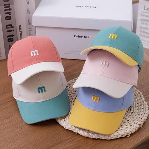 Doitbest 2021 Children Baseball Cap Autumn Spring embroidery M Letter kids Hats Boys Girls Caps child snapback Hat gorras
