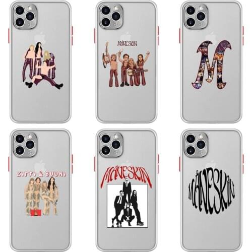 Maneskin-Damiano David Phone Case For iphone 12 11 Pro Max Mini XS 8 7 Plus X SE 2020 XR Matte Transparent Light white Cover