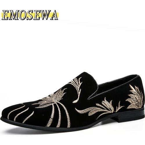 EMOSEWA Mens Leather Shoes