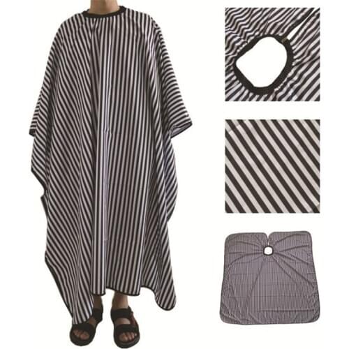 140*160cm High Quality Waterproof Stripe Hair Cutting Apron Hairdressing Barber Cloth Hair Styling Salon Barber Cape Gown 20#82