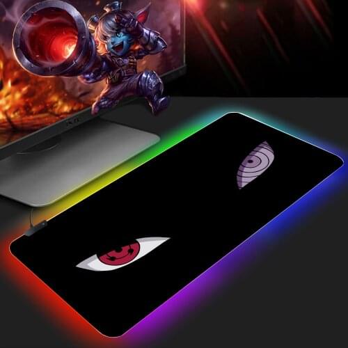 Uchiha RGB Mouse Pad 900x400x2mm Pad Mouse Carpet Computer Padmouse Domineering Gaming Mousepad Gamer keyboard mouse pad gift