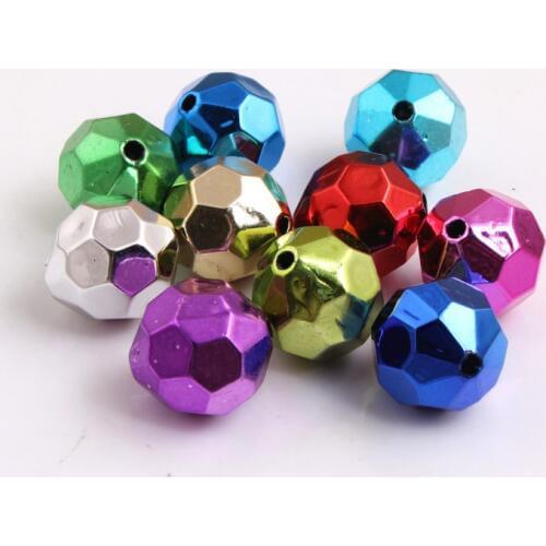 Kwoi Vita 20MM Chunky faceted uv CCB Spacer Bead for acrylic Necklace Bracelet Jewelry Accessory 100pcs A lot