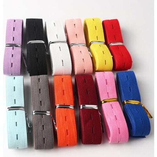18Mm Flat Elastic Mask with Perforated Elastic Band Color Adjustable for Diapers Maternity Dress Craft Sewing Accessories 1M