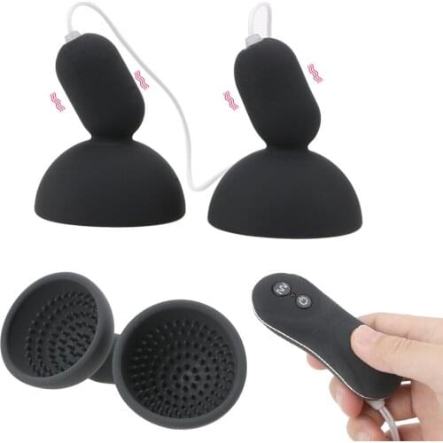 G-spot Stimulate Breast Pump Nipple Massager 16 Frequency Nipple Sucker Vibrator Chest Masturbator Suction Cup Sex Toy for Woman