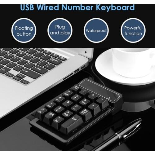 19 Keys Multimedia Digital Keypad Numpad Professional Ultra-slim Wired Keyboard Portable USB Wired Numeric Keyboard