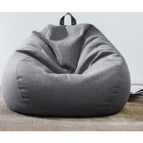 New Lazy Bean Bag Sofas Cover Chairs without Filler Linen Cloth Lounger Seat Bean Bag Puff Couch Tatami Living Room Furniture