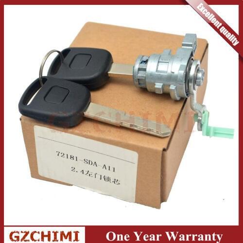 72181-SDA-A11 New Front Left Driver Side Door Lock Cylinder W/ Key Ignition Switch For Honda Accord EX EXS LX LXS 2.4L 3.0L