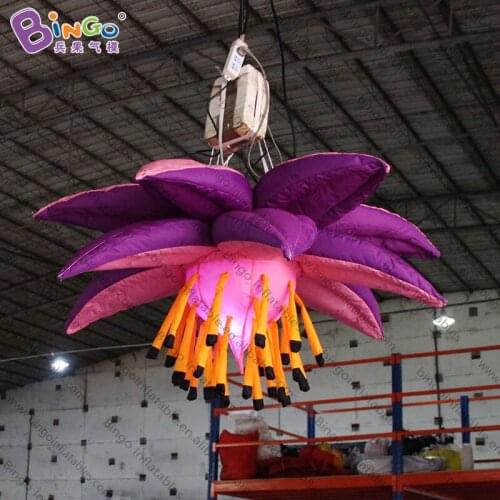 Personalized 1.5X1.5 meters inflatable air flower / inflatable rose flower / inflatable hanging flower with LED toys