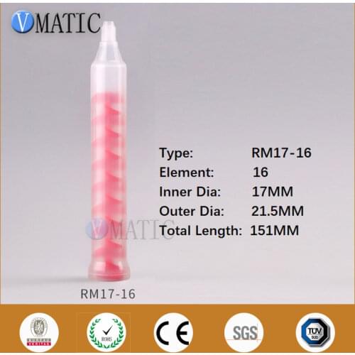 Free Shipping RM17-16 Plastic Dynamic Static Mixer Mixing Nozzles For Glue Mix