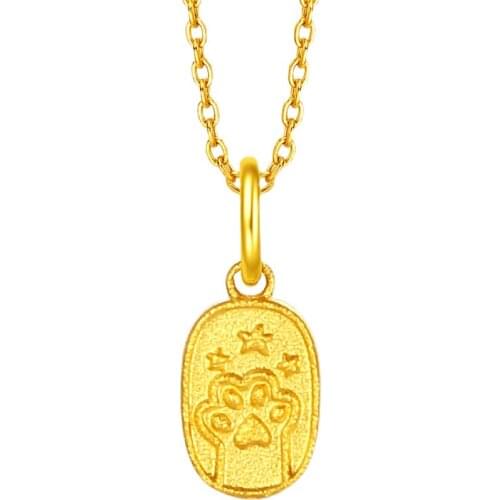 Pure 24K Yellow Gold Pendant Women 999 Gold 3D Hard Gold Fa Necklace Pendant