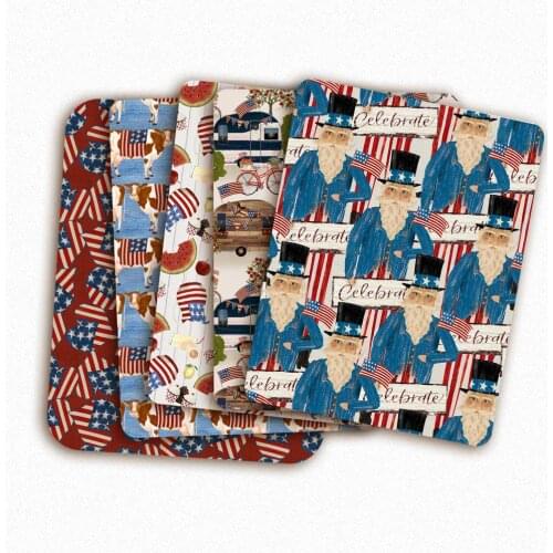 Polyester Cotton Fabrics By The Meter Independence Day Paradise Cloth Dress DIY Sewing Crafts Sheet Home Textile плать 45*145cm