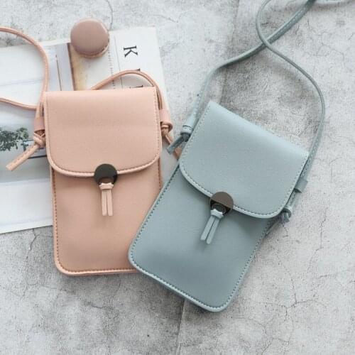 Transparent Touch Screen Retro Simple Phone Crossbody Bag 2020 Women Chain Messenger Bags Small Flap Bag Mini Shoulder Bag