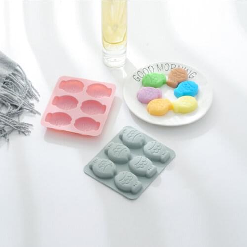 6 even cartoon cute fish cake molds silicone baking baking cake cake chocolate fudge mould kitchen baking tools