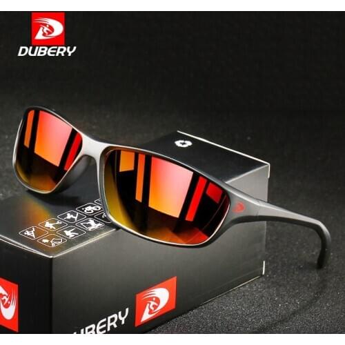 DUBERY Sports Style Polarized Sunglasses Men 2020 New Fashion Outdoor Travel Sun Glasses Ultralight Glasses Frame Goggles