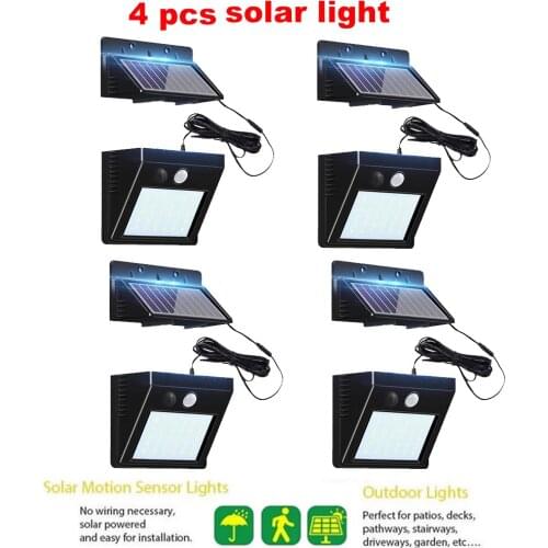 30 LED Solar Powered lamp PIR Motion Sensor Night light Outdoor Waterproof For Garden Patio Yard Emergency Security wall lightin