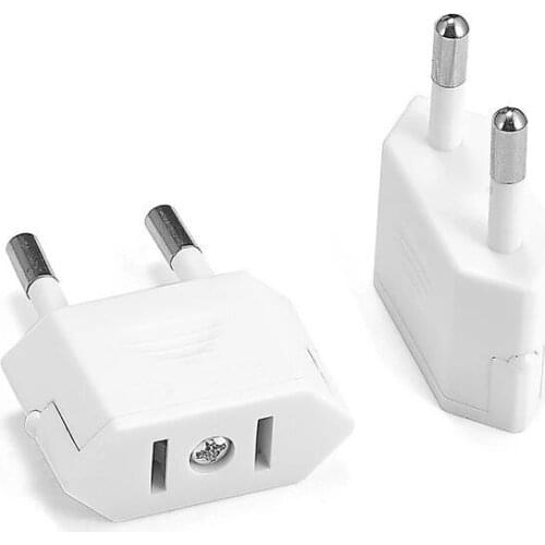 Universal EU Adapter CN US To EU European Electrical Socket Power Adapter Copper 2 Round Pin Euro Europe Power Plug Converter