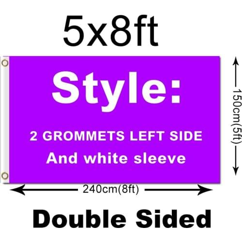 Advanced Custom Digital Printing 3 Layers Polyester 5X8FT Double Sided Flag Custom