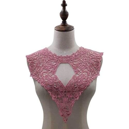 Water-soluble hollow fake collar embroidery DIY lace accessories polyester silk corsage