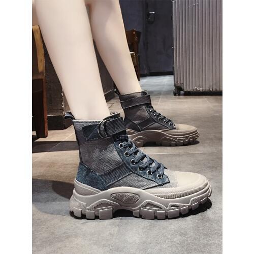 Martin Boots Female British Wind Spring And Autumn Single Shoes 2019 New Autumn Thick Bottom Motorcycle Boots Ins Tide Booties