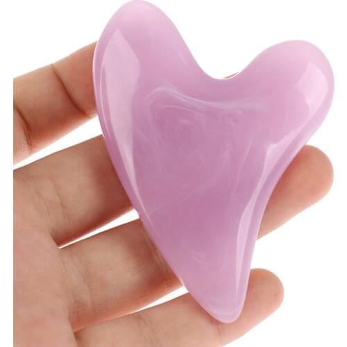 Heart Shape SPA Massage Beeswax Gua sha Scraping Massage Scraper Face Massager Acupuncture Guasha Board Massager for face 1pc