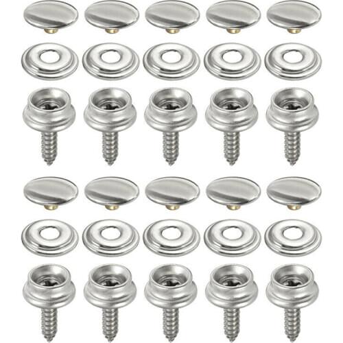 30PCS Snap Fastener Stainless Canvas Screw Kit For Tent Boat Marine High Quality And New Marine Hardware