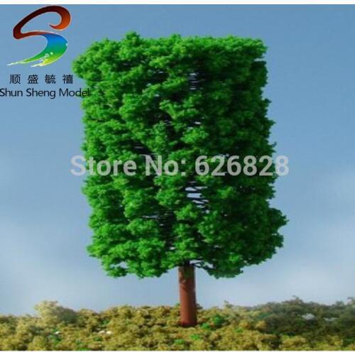 100pcs H :120mm model wire scale tree for building model layout model tree with leaf