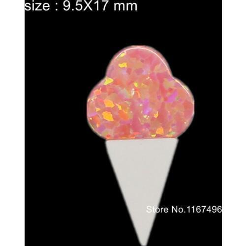 20pcs / lot OP24 9.5x17mm Synthetic Ice Cream Opal for DIY Jewelry Necklace Created Ice Cream Opal for Bracelet