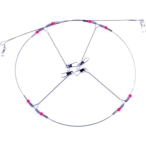 5pcs/lot Stainless Steel Fishing Rigs string hook Support scale string anti-bite line tension 70lb Fishing Tackle Accessories