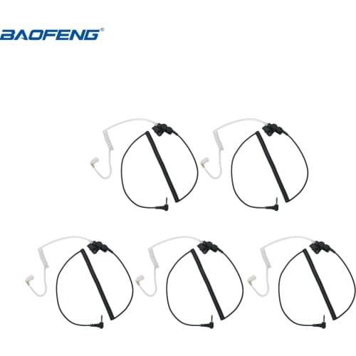 5pcs ABBREE 3.5mm Audio Plug Listen/Receiver Only Surveillance Air tube Earpiece Headset for Walkie Talkie Speaker Microphone