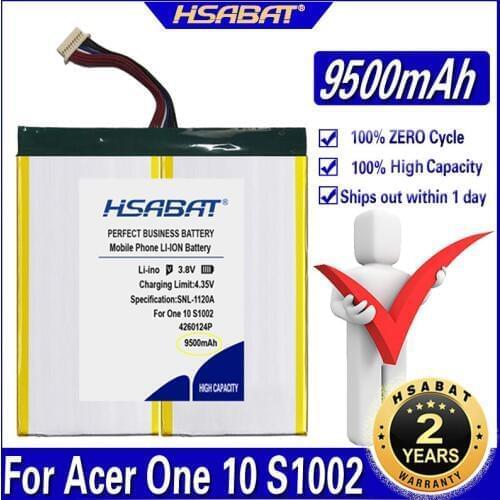 HSABAT 4260124P 9500mAh Top Capacity Battery for Acer One 10 S1002 Laptop Tablet PC