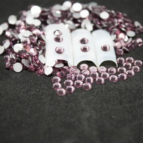 LT.Amethyst SS16-SS20 Rhinestones Back Flat Round Nail Art Decorations And Stones Non Hotfix Rhinestones Crystals for DIY Glass
