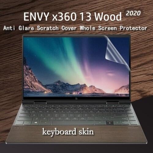 Anti Glare Scratch Cover Whole Screen + keyboard Protector For HP ENVY x360 Wood 13-ay0115AU 13.3 inch