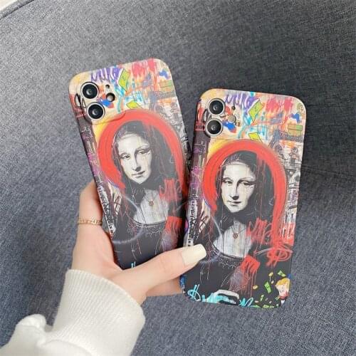 Cute Great Art Aesthetic David Mona Lisa Case For IPhone 12 X XR XS SE 2020 Soft Silicone For iPhone 7 8 Plus 11 Pro MAX Covers