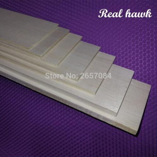 AAA+ Balsa Wood Sheet ply 500mmX80mmX5mm super quality for DIY airplane boat model material free shipping