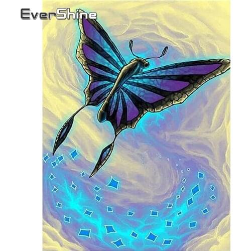 EverShine DIY Diamond Painting Animal Picture Of Rhinestones Handmade Gift Diamond Painting Butterfly Mosaic Art Decor For Home