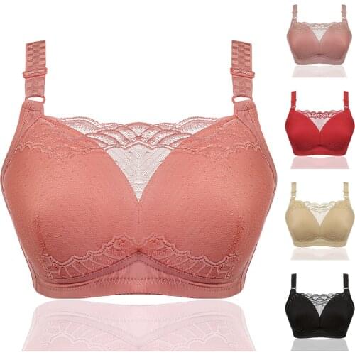 Cotton Breastfeeding Bra For Feeding Nursing Women Bra No Rims Lace Beautiful Back Anti-burnout Breast-feeding Underwear