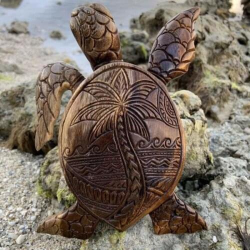 1pc Simulation Sea Turtle Ornaments Resin Handicraft Marine Biological Crafts Home Yard Decor Sculpture Garden Animal Decoration