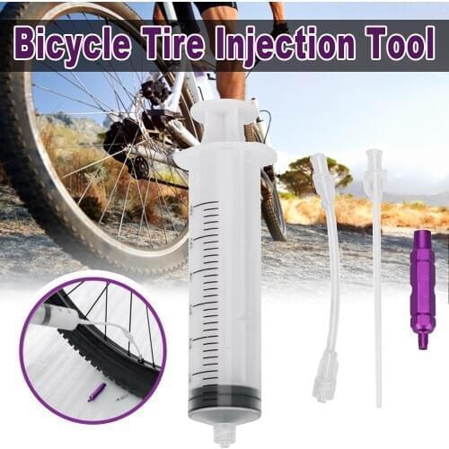 Bicycle Tire Fluid Injection Tool Tubeless Tyre Sealant Injector MTB Bike Cycling Tire Filling Tool