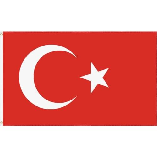 JiaHao 100% Polyester High Quality Wholesale Stock 3x5ft Turkey Flag