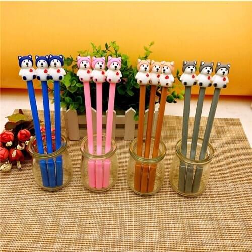 Jonvon Satone 24 Pcs Wholesale Gel Dog Pen Creative Cartoon Signature Pen Student Stationery Office And School Supplies Kawaii