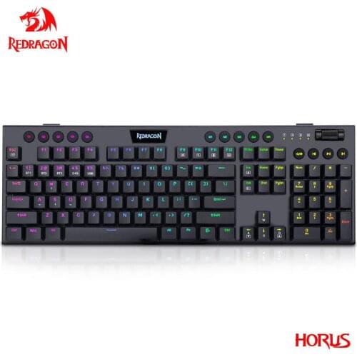 Redragon Horus RGB Surpport Bluetooth 5.0 wireless USB 2.4G 3 mode Mechanical Gaming Keyboard 104 Keys Compute PC K618