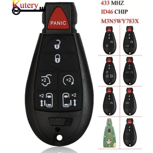 Kutery 5pcs/Lot Remote Smart Car Key For Chrysler Jeep Grand Cherokee M3N5WY783X 433MHZ ID46 PCF7961 Chip 2/3/4/5/6/7Buttons