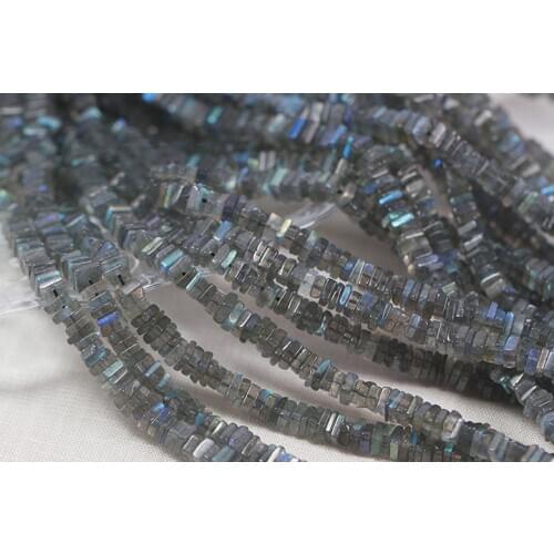 Labradorite square roundel 4-4.5mm AAA for DIY jewelry making loose beads 40CM FPPJ wholesale nature gemstone