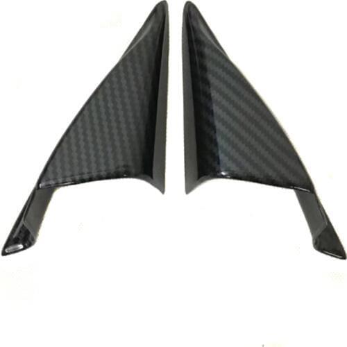 For MAZDA CX-5 2017 2018 2PCS/Set ABS Matte Inner Triangle Corner Cover Trim Molding car cover Carbon fiber style