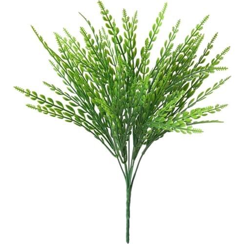 Hanging Artificial Plant Fake Garden Flowers Green Plant Wheat Vase Home Decor