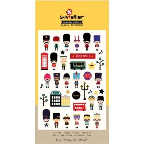 Origin Korea Sonia Scrapbooking Sticker Toy Soldiers Hobby DIY Diary Craft PVC Decoration Suatelier Stickers