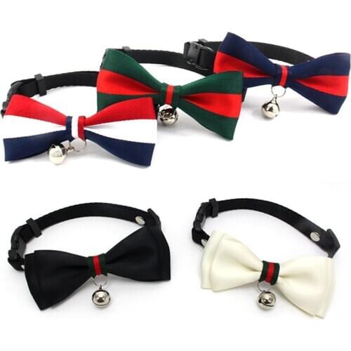 Small Puppy Collar Fashion Dog Cat Collars Pet Bow Small Dog Chihuahua Schauzer Cat leashes Cute Bow Collar For Puppy